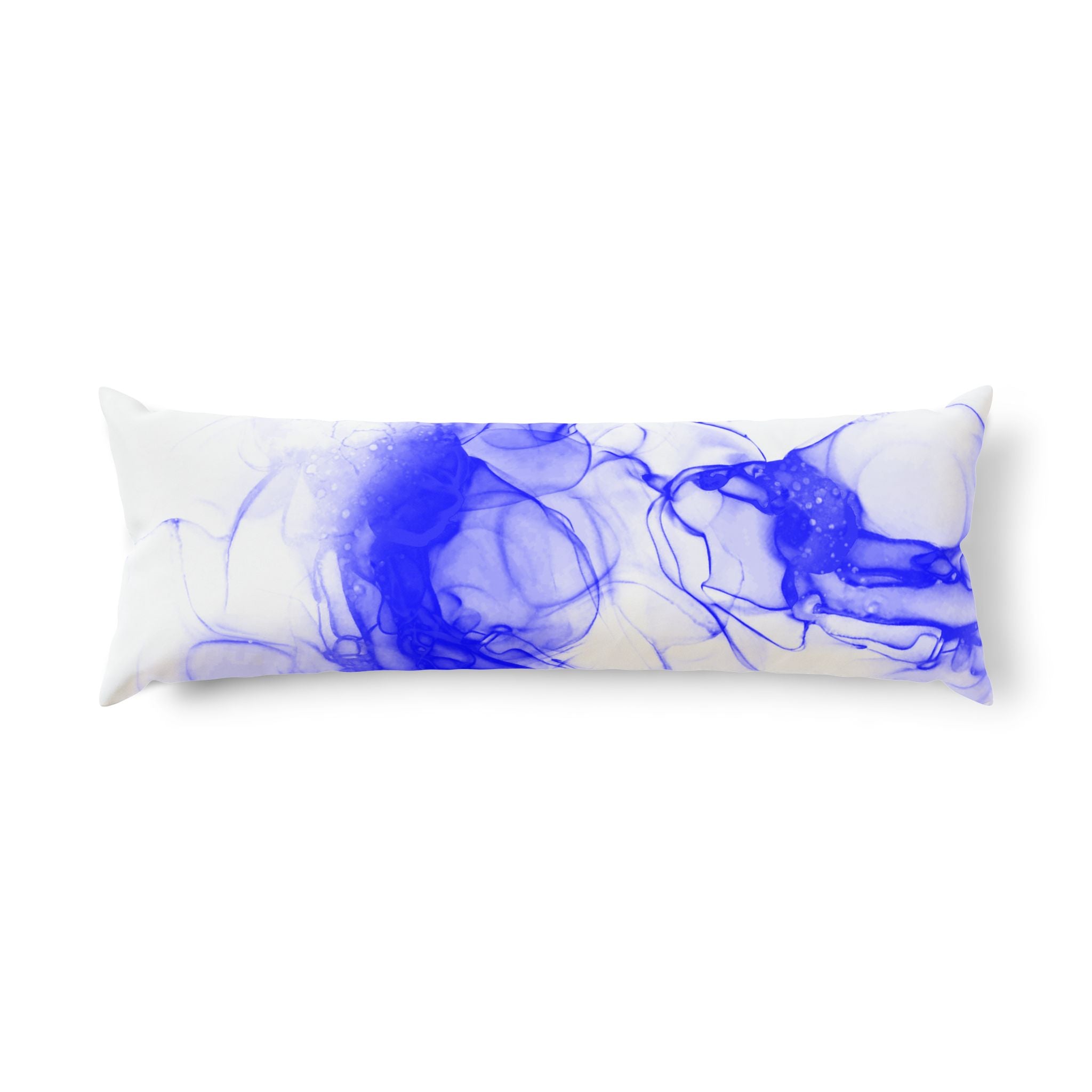 Blue Ink Swirl Body Pillow
