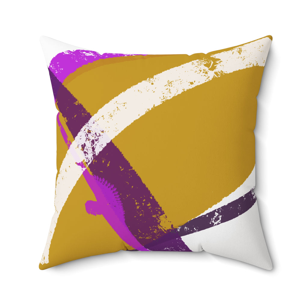 Abstract Brushstroke Square Pillow