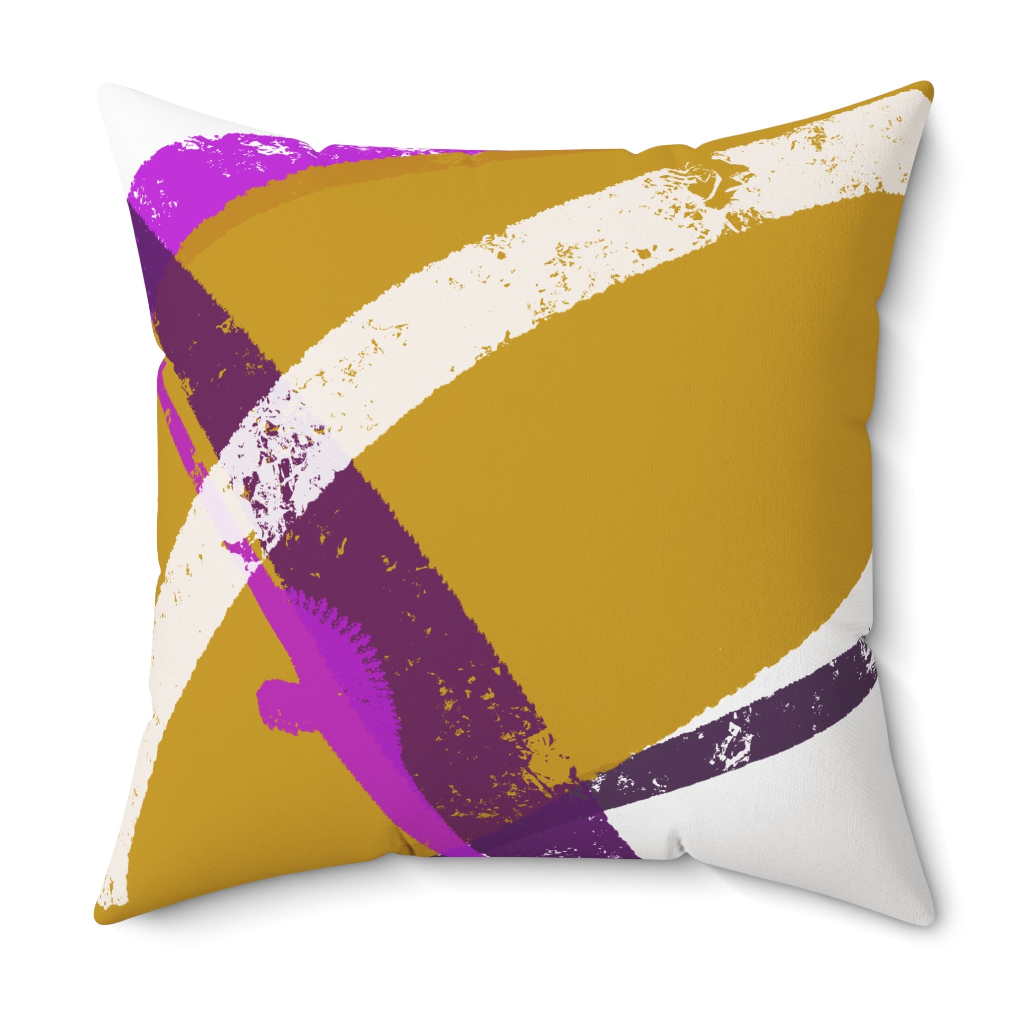 Abstract Brushstroke Square Pillow