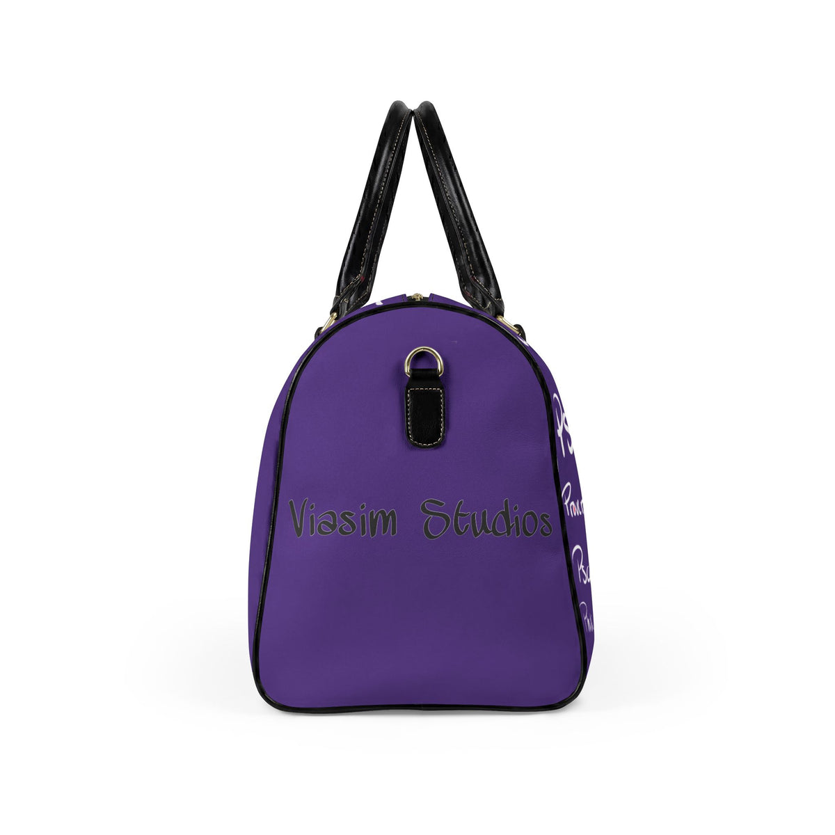 She Walks With Christ  Faux Leather Travel Bag
