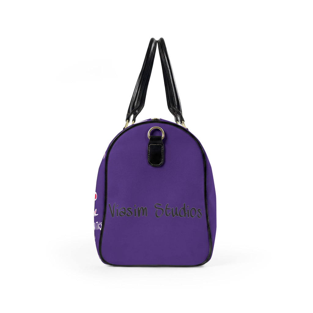 She Walks With Christ  Faux Leather Travel Bag
