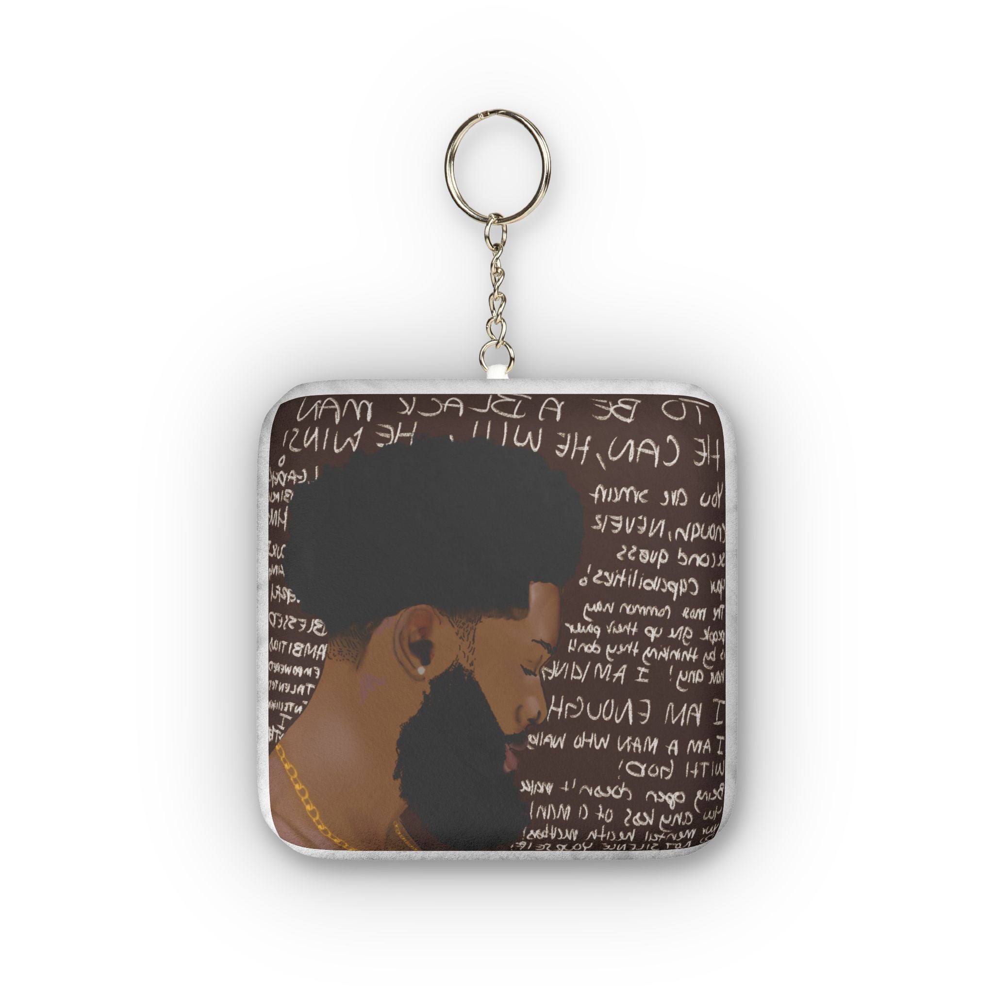 To Be A Black Man Mini Plush Keychain