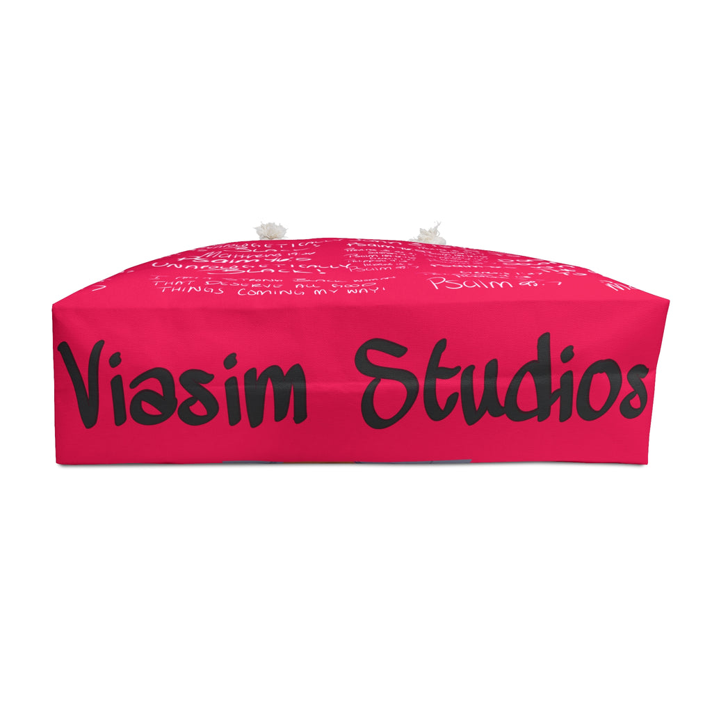 'She Walks With Christ' weekend Bag Hot Pink