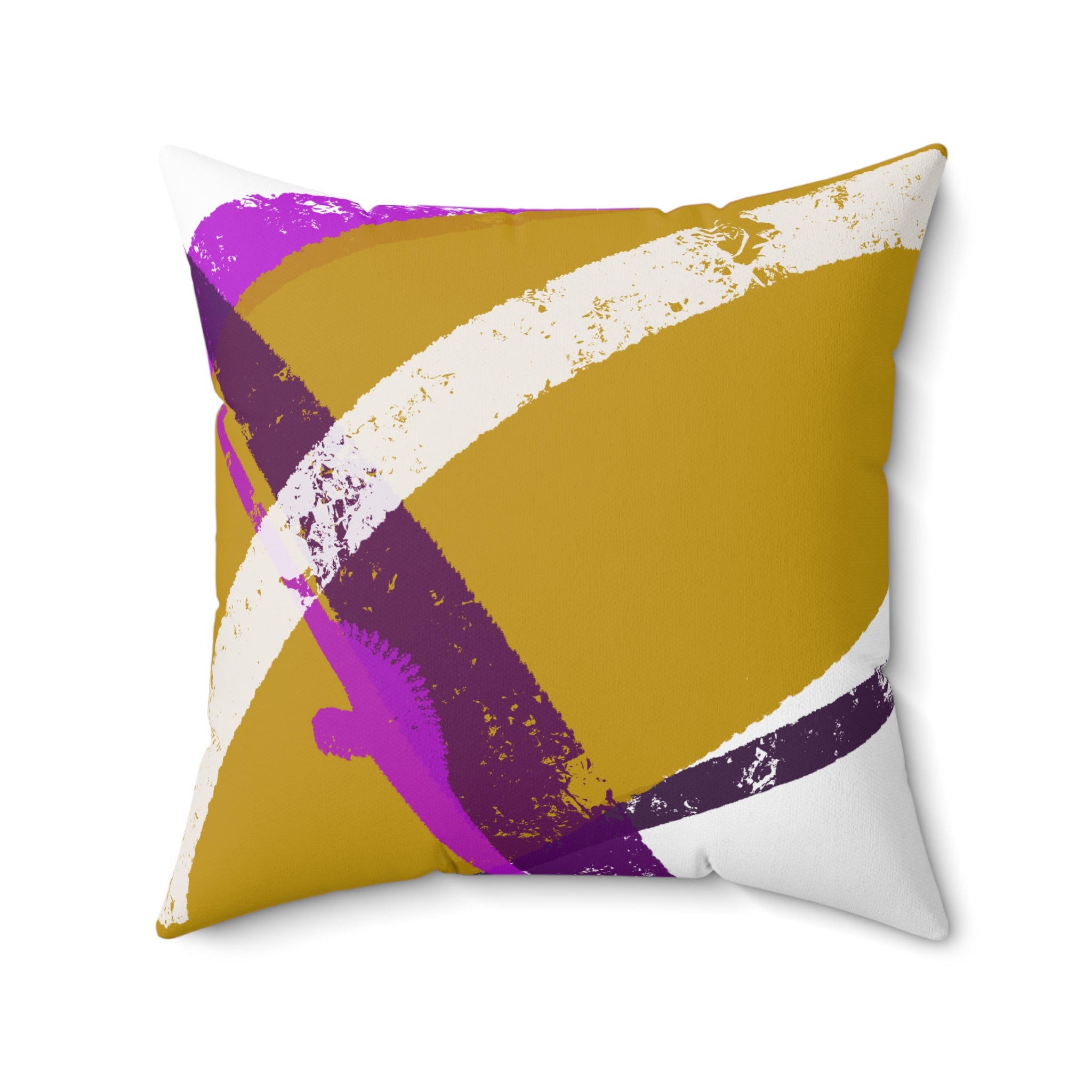 Abstract Brushstroke Square Pillow