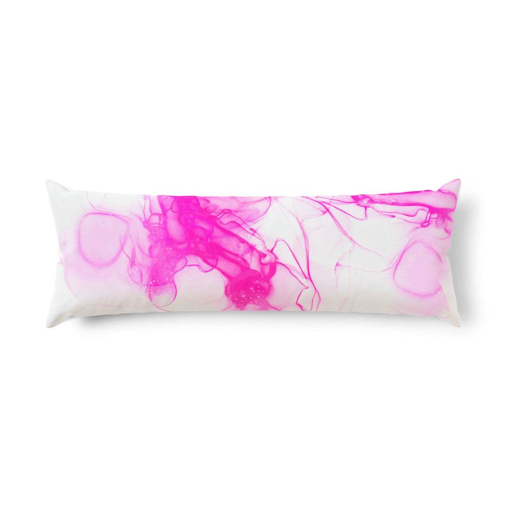 Pink Ink Swirl Body Pillow