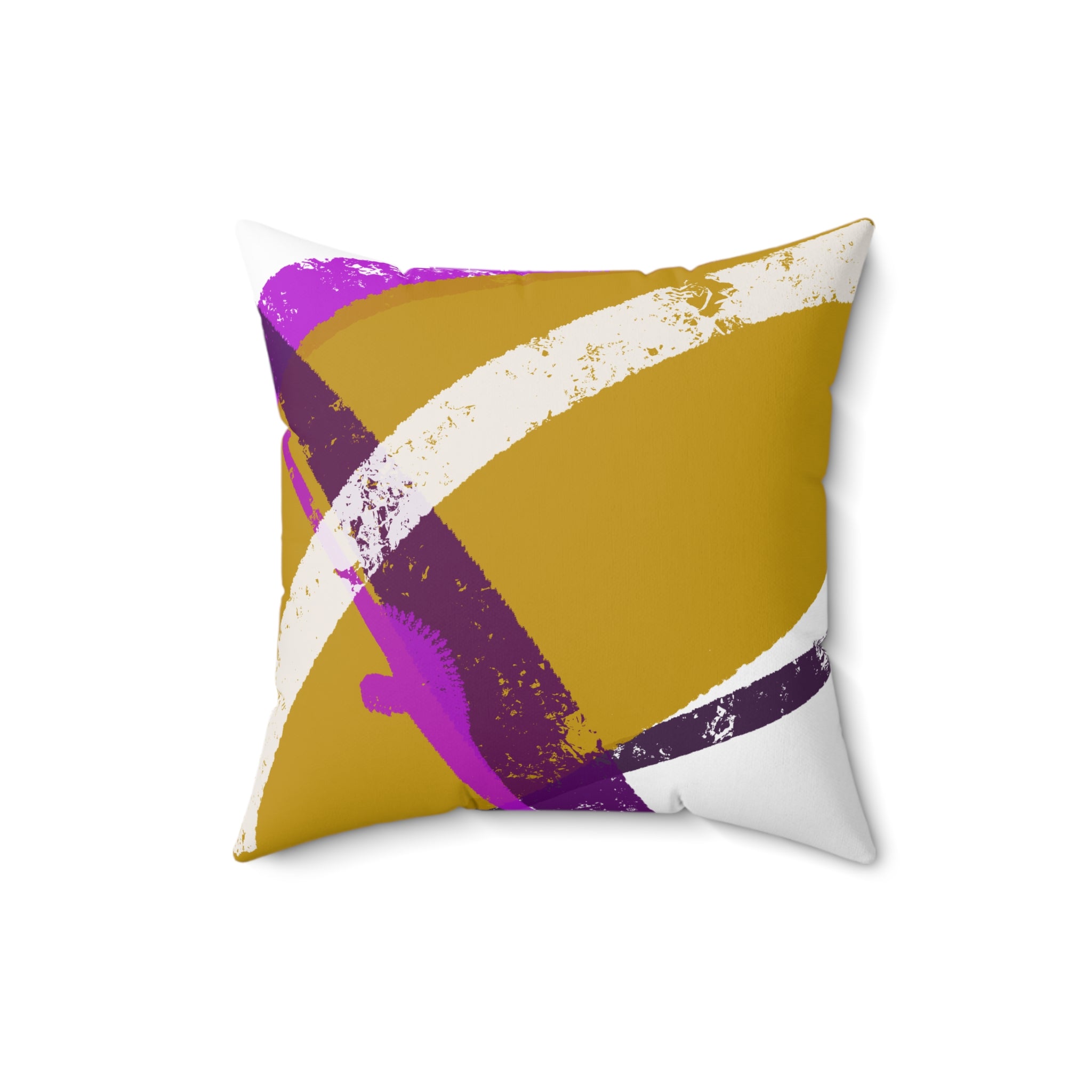 Abstract Brushstroke Square Pillow