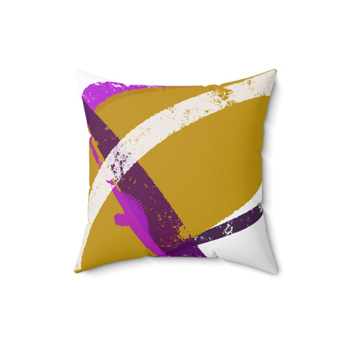 Abstract Brushstroke Square Pillow