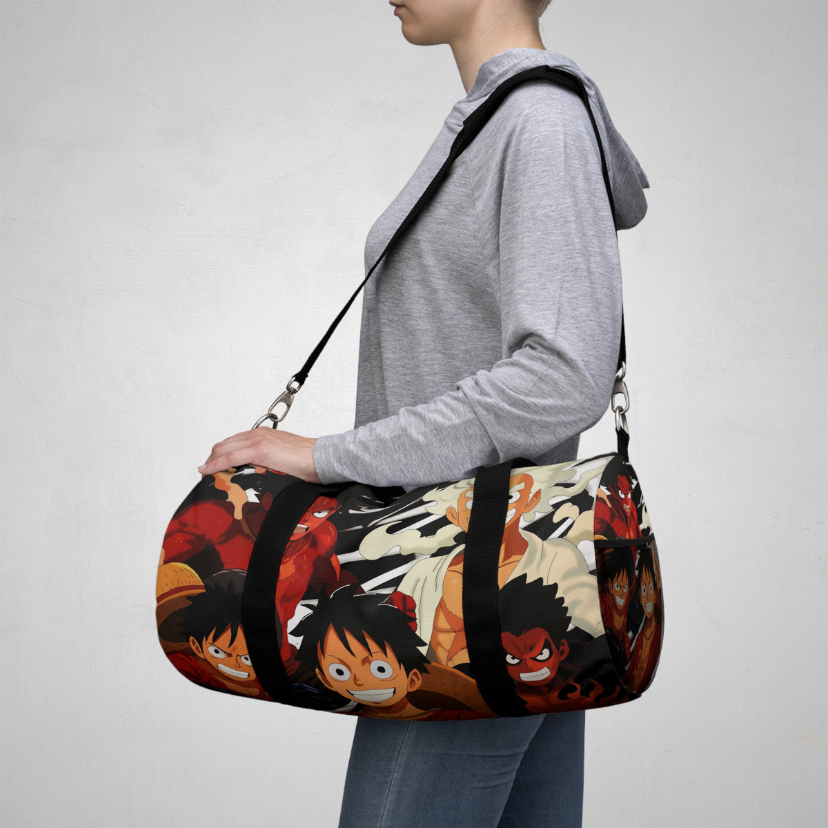 Luffy Inspired Black Duffel Bag