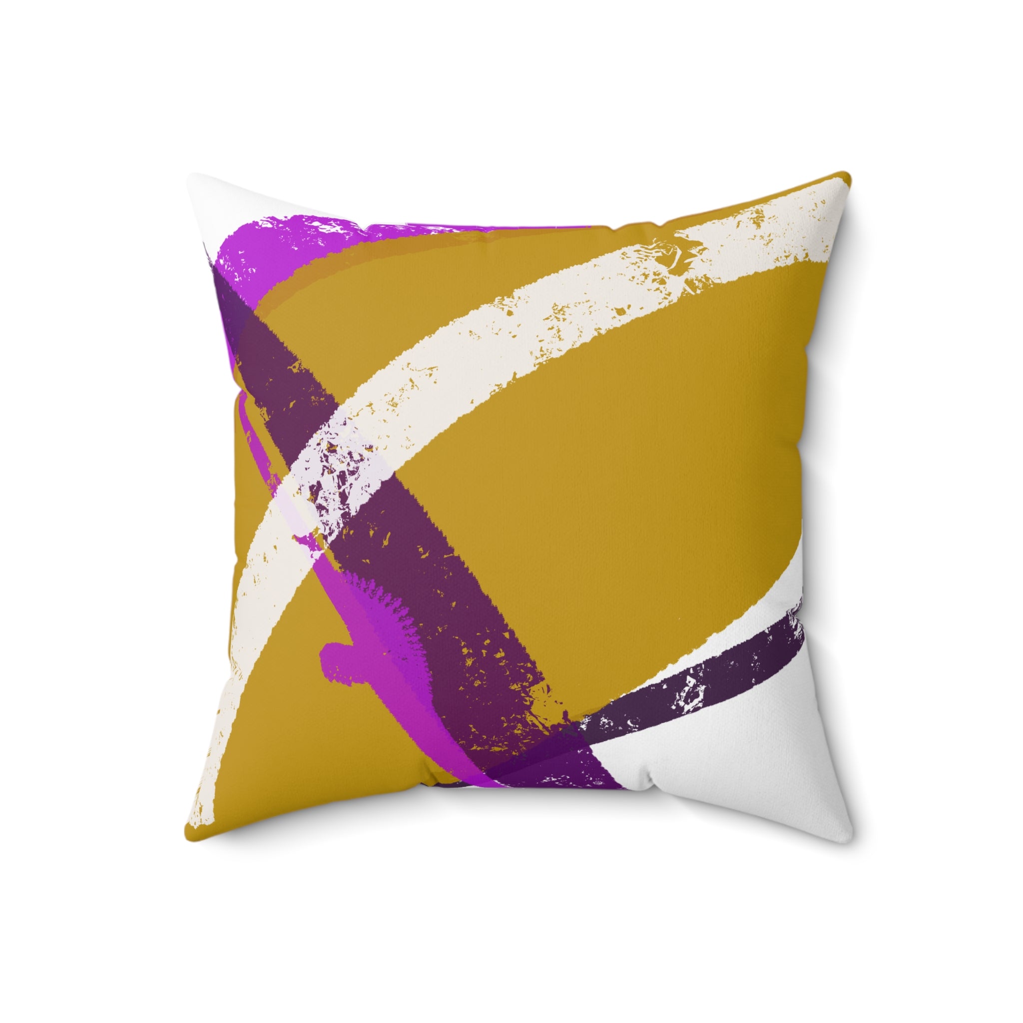 Abstract Brushstroke Square Pillow