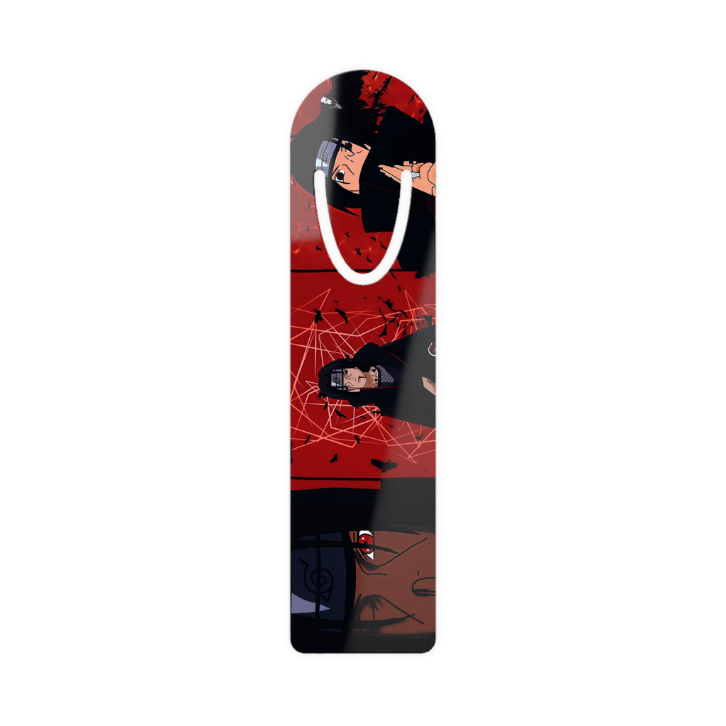 Red Itachi Uchiha Anime Metal Bookmark