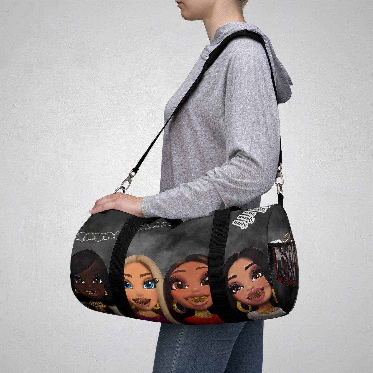 B Doll Inspiration Black Duffle Bag