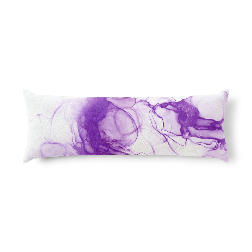 Purple Ink Swirl Body Pillow