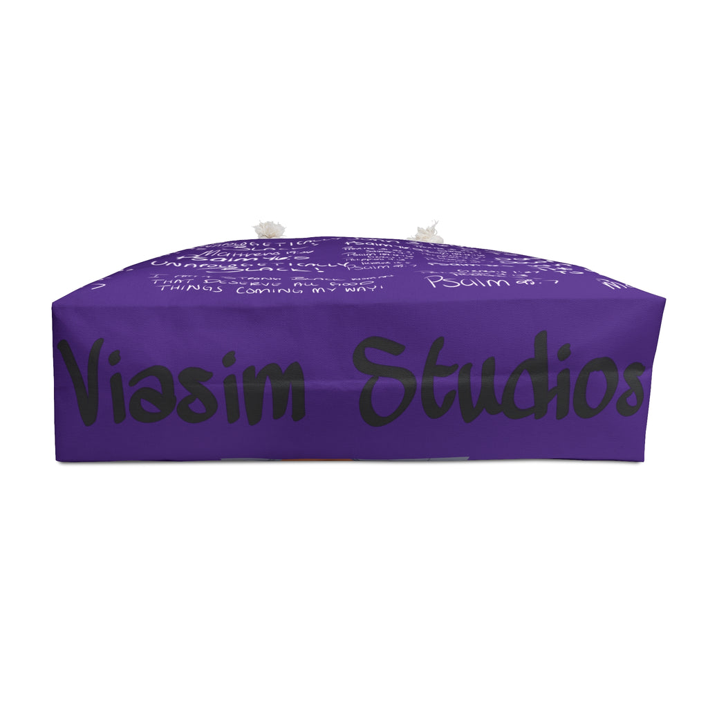 'She Walks With Christ' weekend Bag Purple