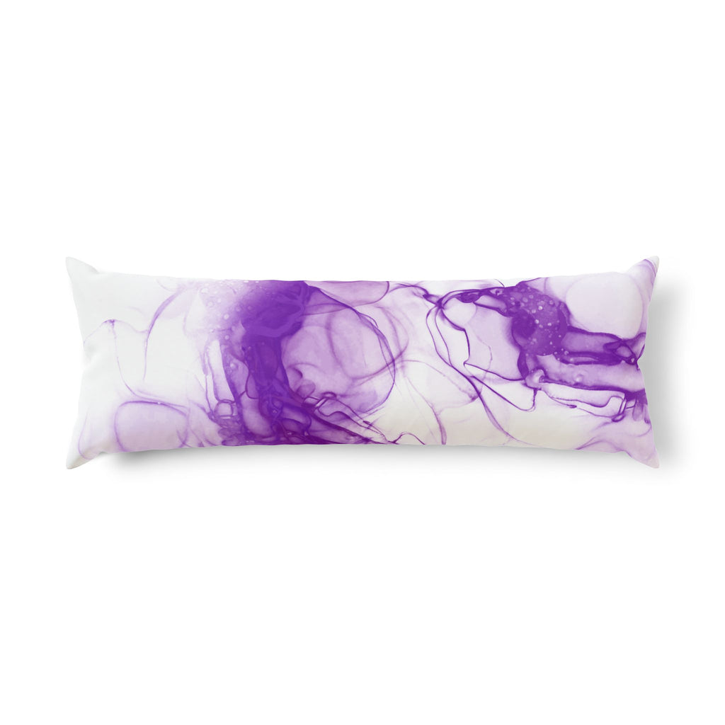 Purple Ink Swirl Body Pillow