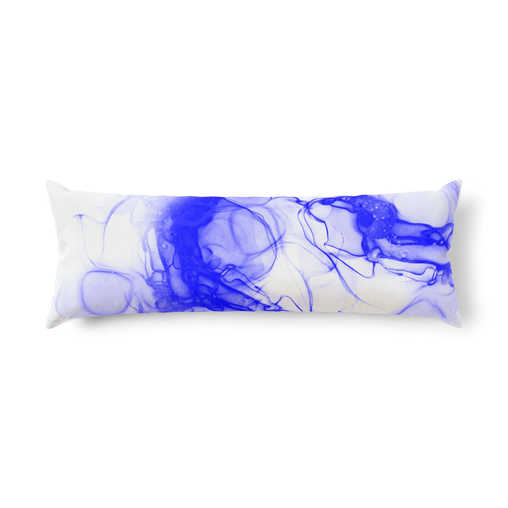 Blue Ink Swirl Body Pillow