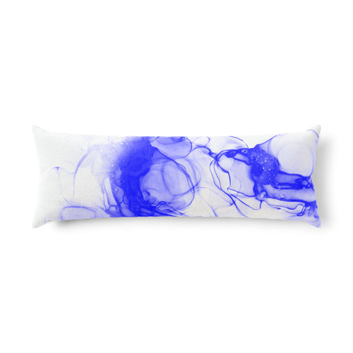 Blue Ink Swirl Body Pillow