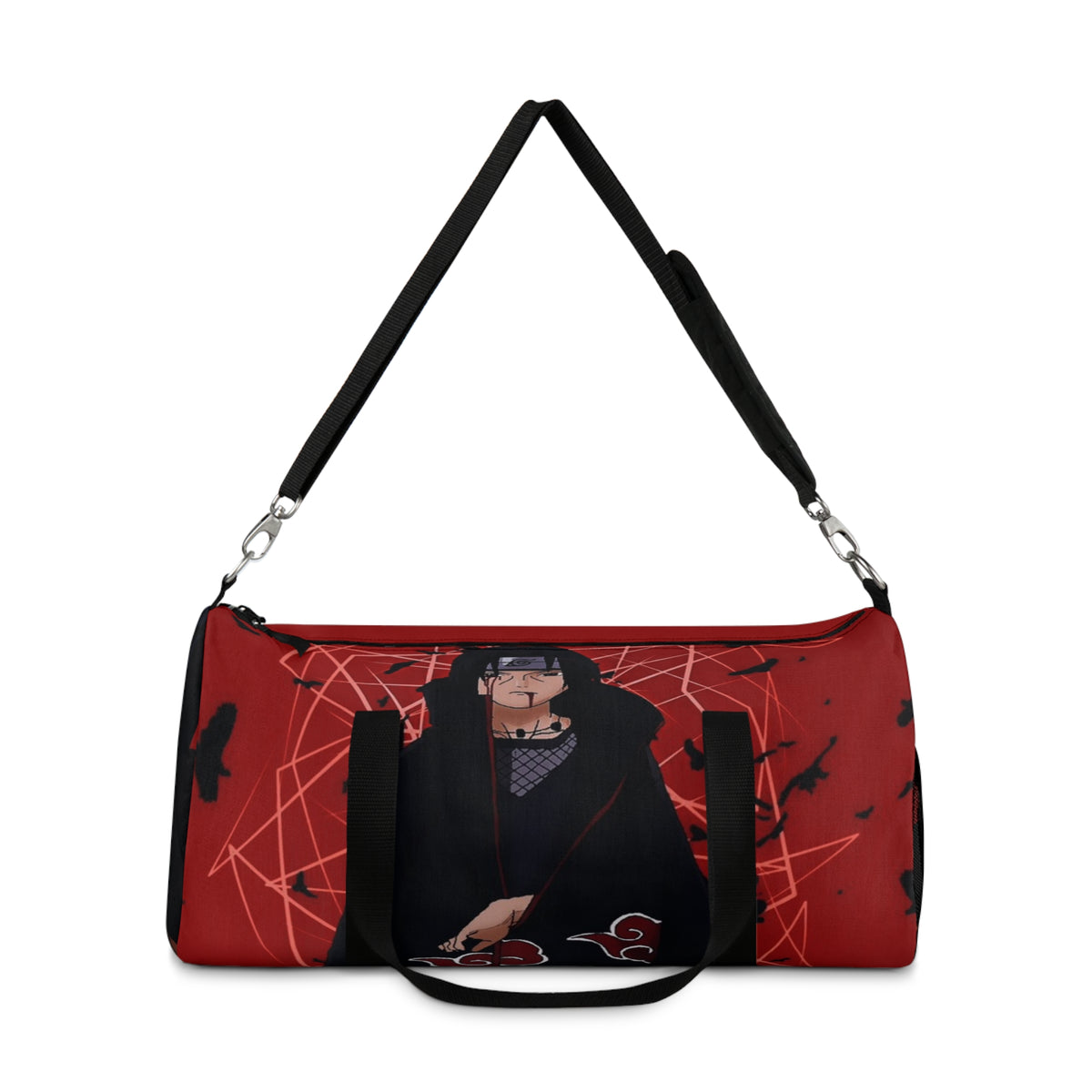 Red Itachi-Inspired Anime Duffel Bag