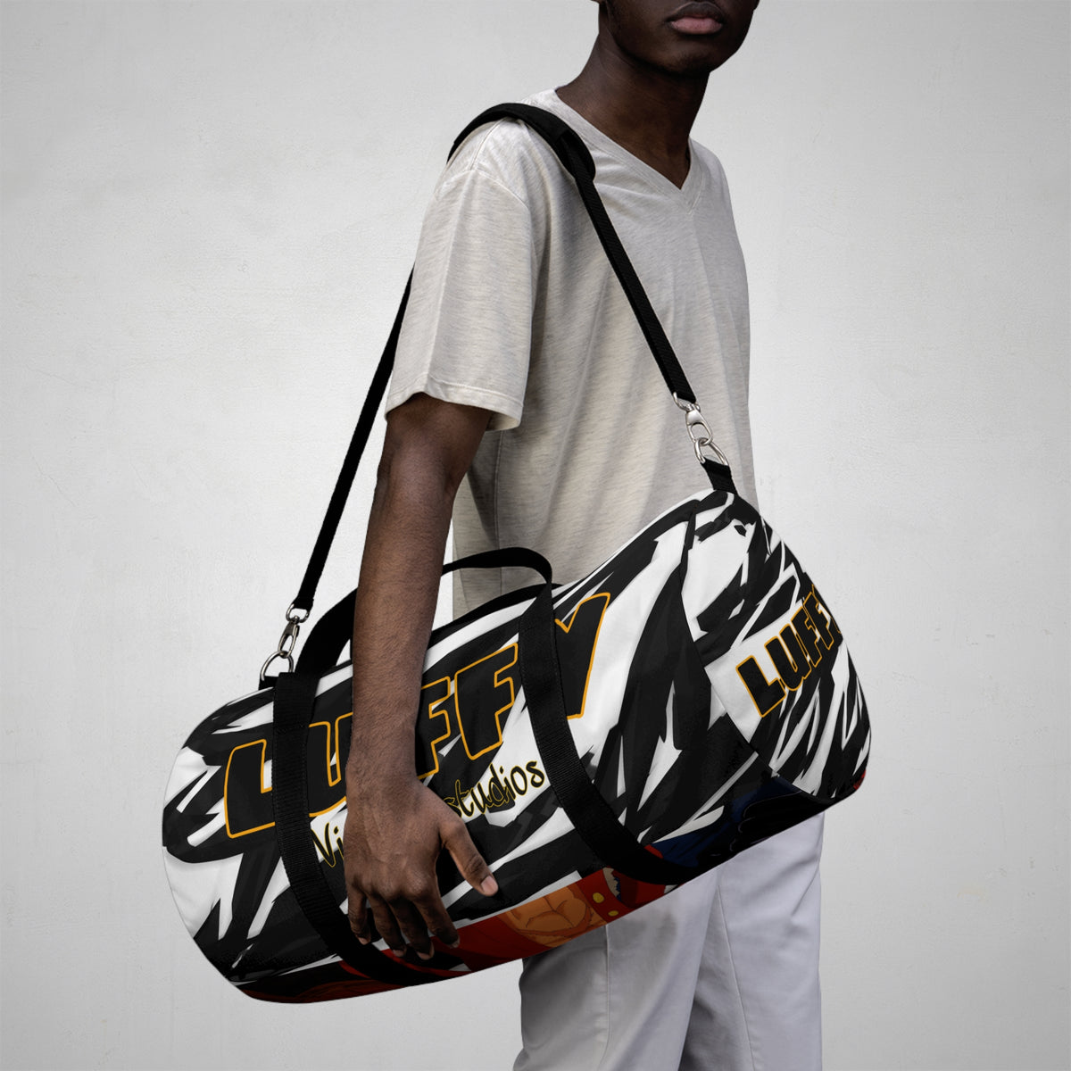 Luffy Inspired Black Duffel Bag