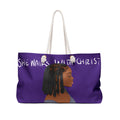 'She Walks With Christ' weekend Bag Purple