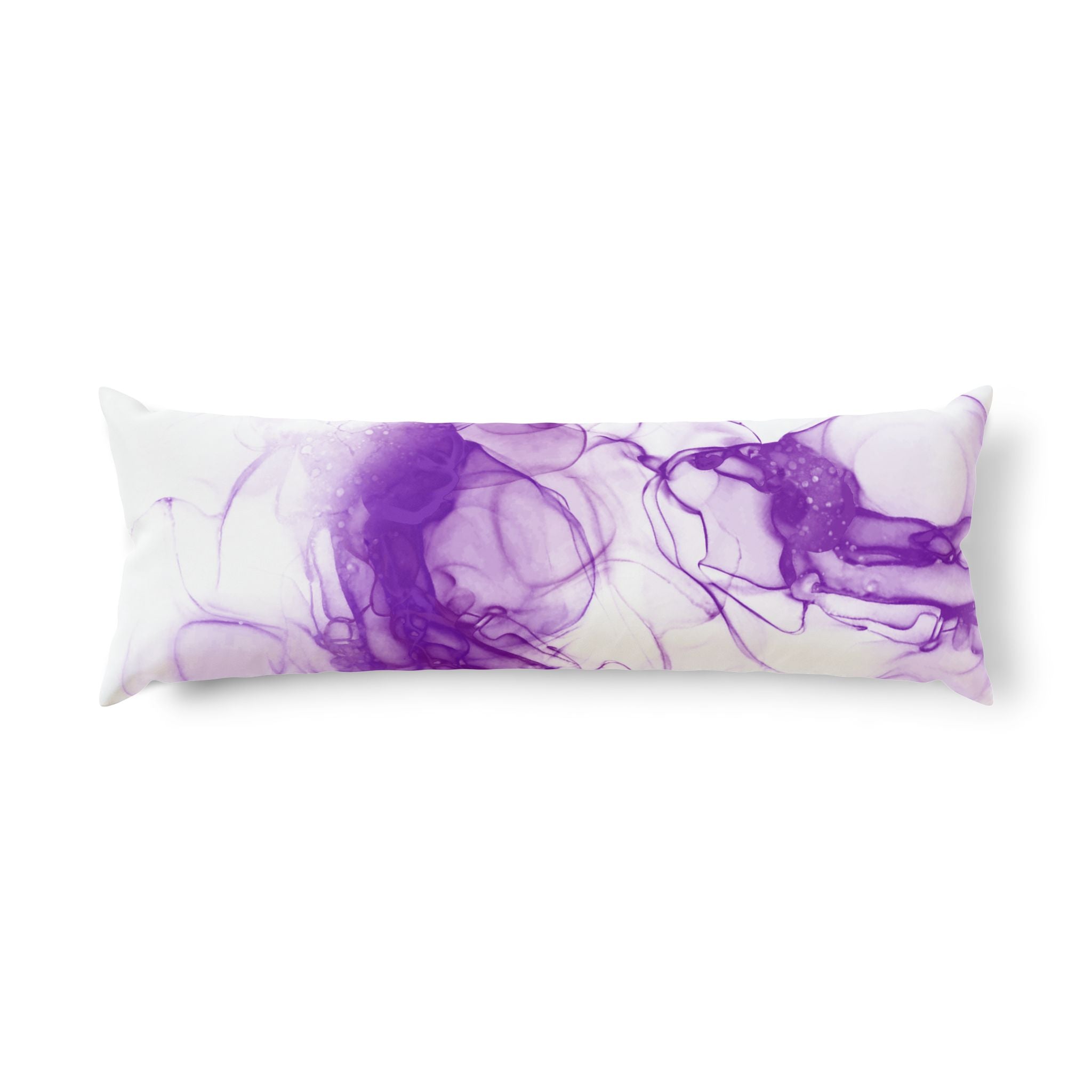 Purple Ink Swirl Body Pillow