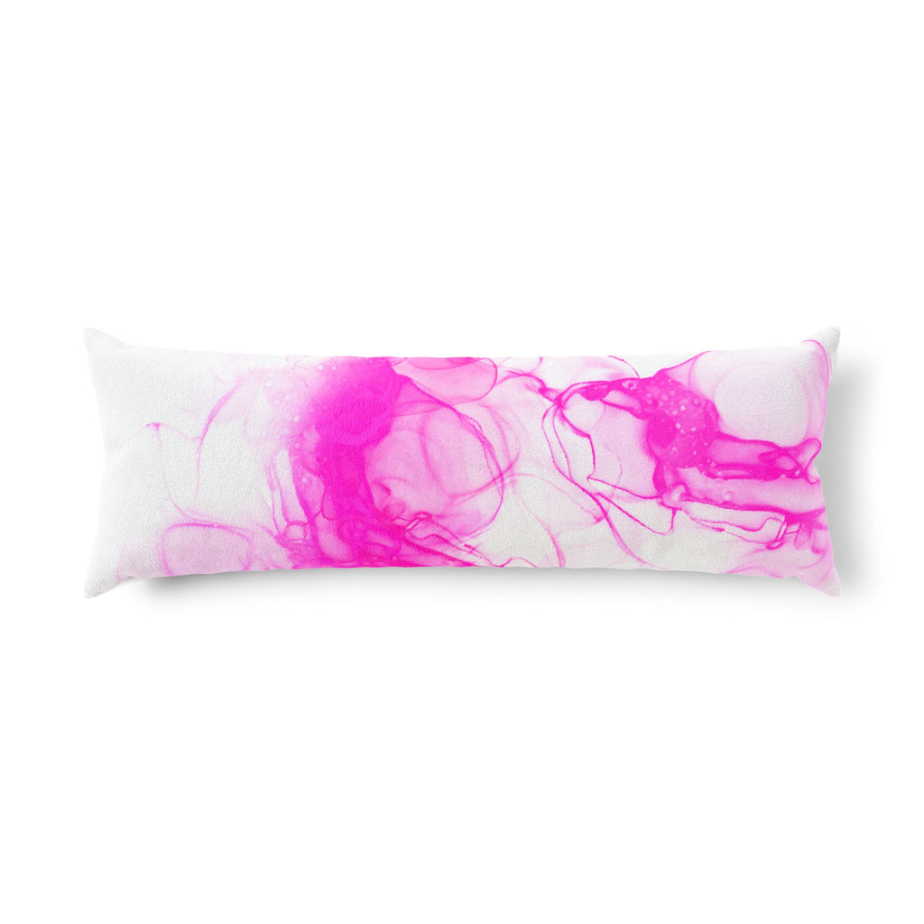 Pink Ink Swirl Body Pillow