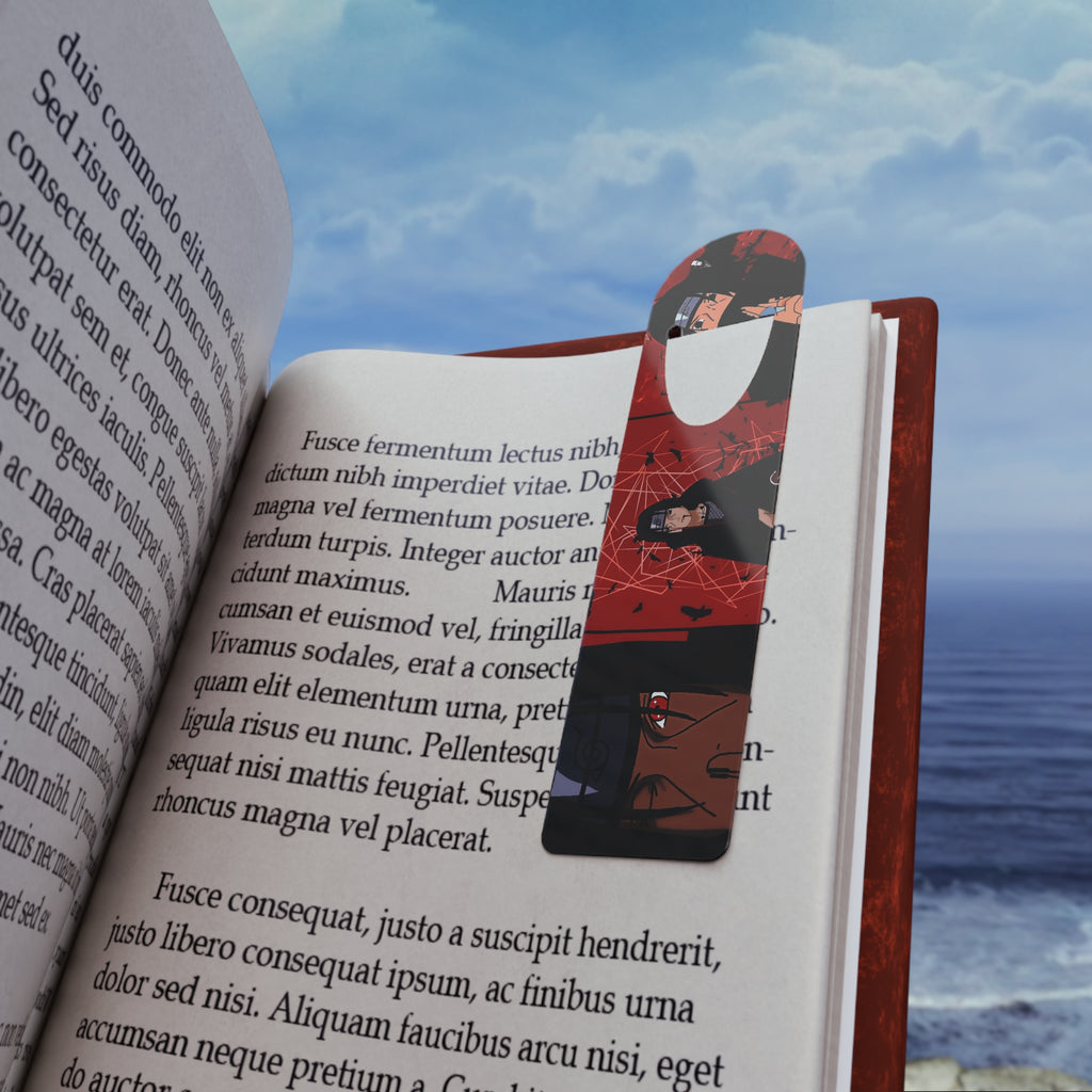 Red Itachi Uchiha Anime Metal Bookmark