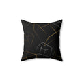 Geometric Gold & Silver Cube Decorative Pillow