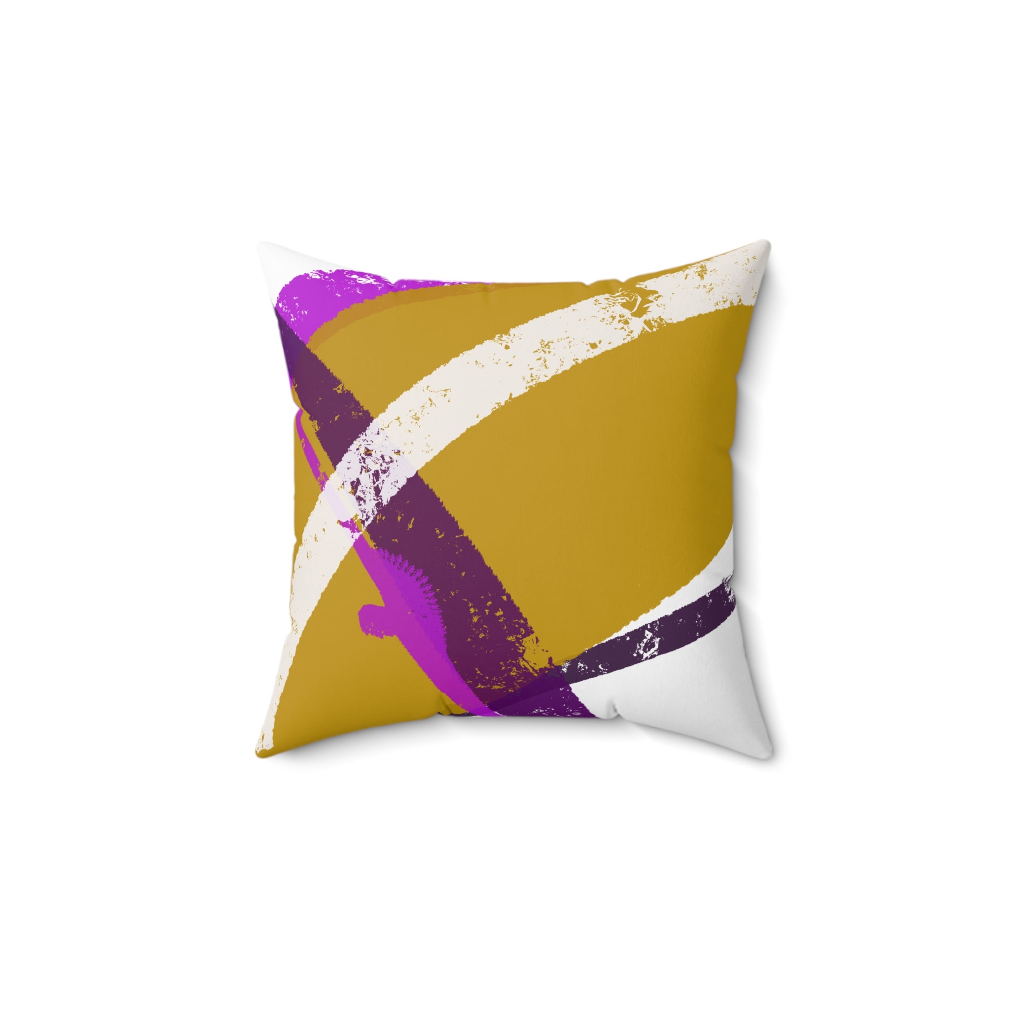 Abstract Brushstroke Square Pillow