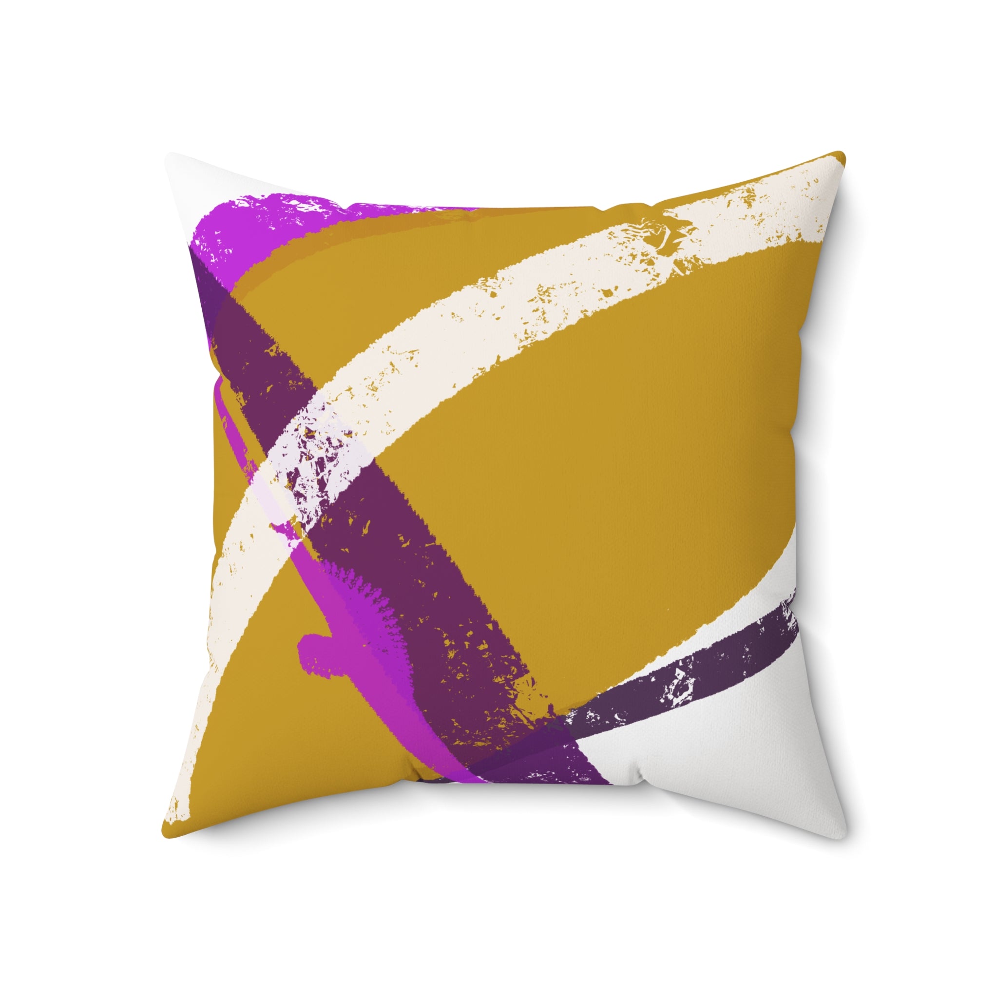 Abstract Brushstroke Square Pillow